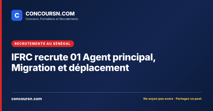Illustration de l’article : IFRC recrute 01 Agent principal, Migration et déplacement
