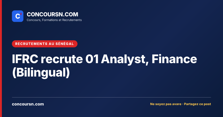 Illustration de l’article : IFRC recrute 01 Analyst, Finance (Bilingual)
