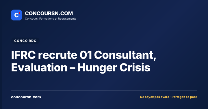 Illustration de l’article : IFRC recrute 01 Consultant, Evaluation – Hunger Crisis