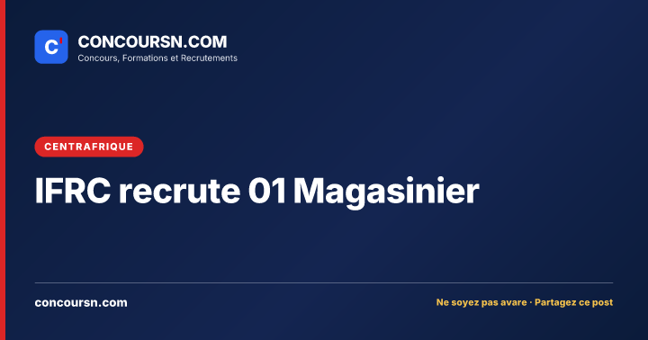 Illustration de l’article : IFRC recrute 01 Magasinier