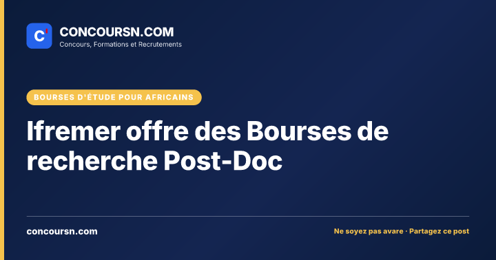 Illustration de l’article : Ifremer offre des Bourses de recherche Post-Doc