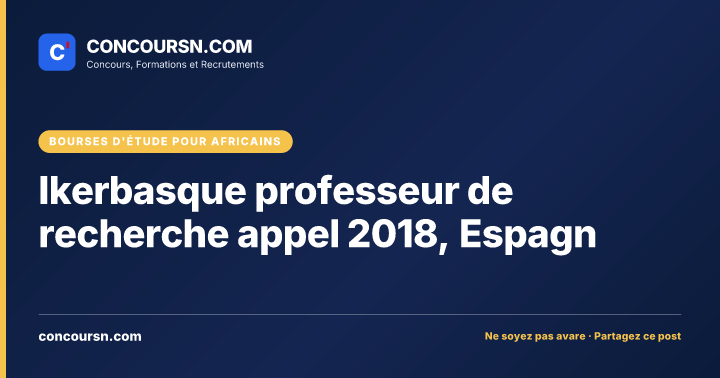 Illustration de l’article : Ikerbasque professeur de recherche appel 2018, Espagn