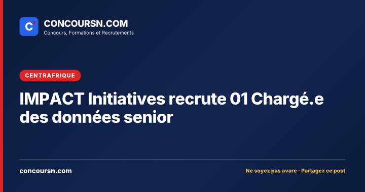 Illustration de l’article : IMPACT Initiatives recrute 01 Chargé.e des données senior