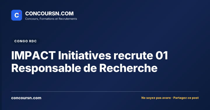Illustration de l’article : IMPACT Initiatives recrute 01 Responsable de Recherche
