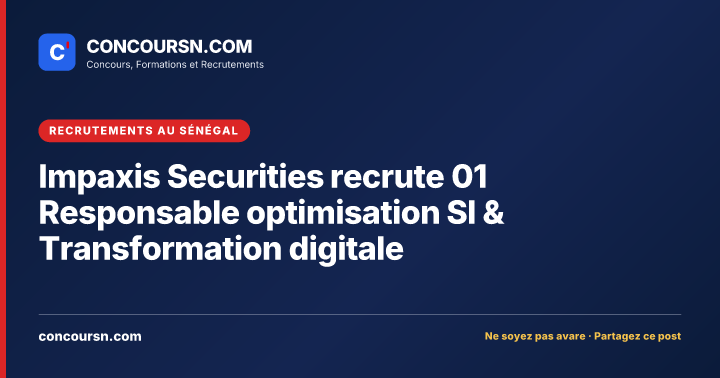 Illustration de l’article : Impaxis Securities recrute 01 Responsable optimisation SI & Transformation digitale