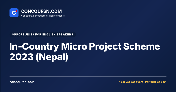 Illustration de l’article : In-Country Micro Project Scheme 2023 (Nepal)