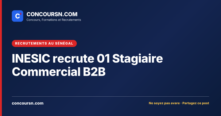 Illustration de l’article : INESIC recrute 01 Stagiaire Commercial B2B