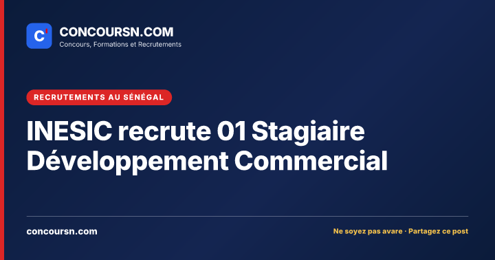 Illustration de l’article : INESIC recrute 01 Stagiaire Développement Commercial
