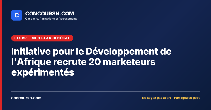 Illustration de l’article : Initiative pour le Développement de l’Afrique recrute 20 marketeurs expérimentés