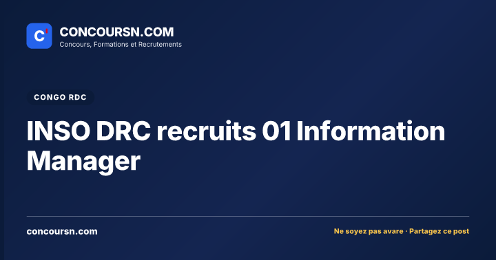 Illustration de l’article : INSO DRC recruits 01 Information Manager