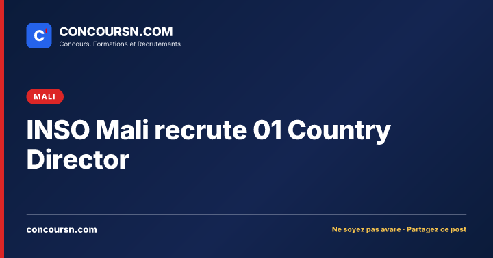 Illustration de l’article : INSO Mali recrute 01 Country Director