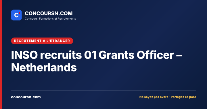 Illustration de l’article : INSO recruits 01 Grants Officer – Netherlands