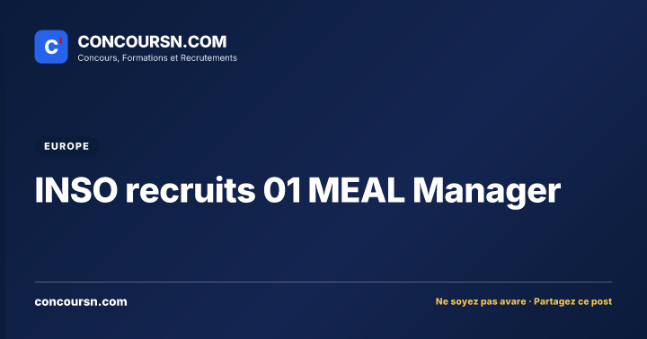 Illustration de l’article : INSO recruits 01 MEAL Manager