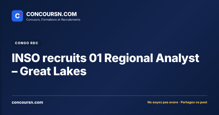 Illustration de l’article : INSO recruits 01 Regional Analyst – Great Lakes