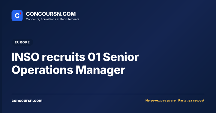 Illustration de l’article : INSO recruits 01 Senior Operations Manager