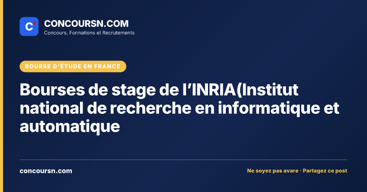 Illustration de l’article : Bourses de stage de l’INRIA(Institut national de recherche en informatique et automatique