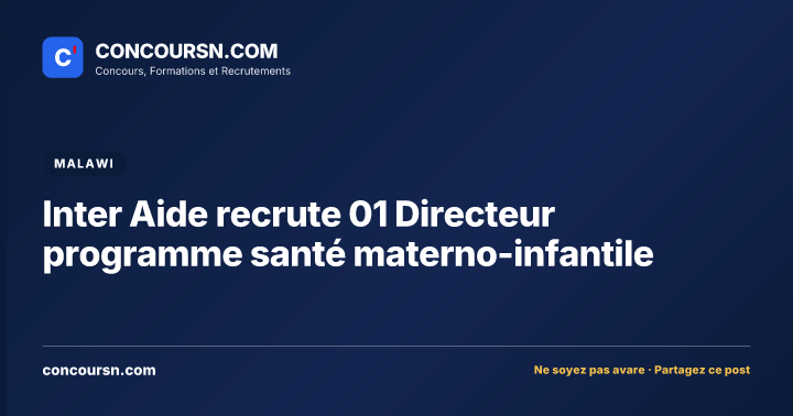 Illustration de l’article : Inter Aide recrute 01 Directeur programme santé materno-infantile