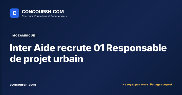 Illustration de l’article : Inter Aide recrute 01 Responsable de projet urbain