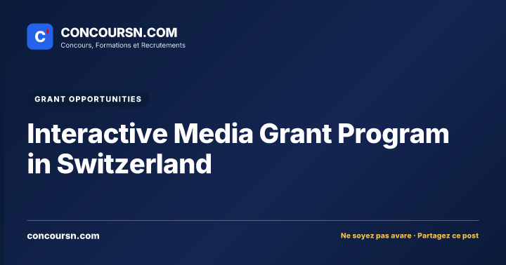 Illustration de l’article : Interactive Media Grant Program in Switzerland