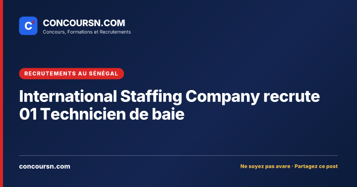 Illustration de l’article : International Staffing Company recrute 01 Technicien de baie