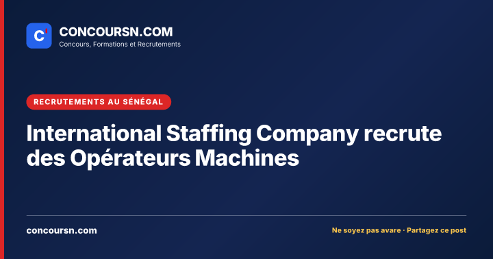 Illustration de l’article : International Staffing Company recrute des Opérateurs Machines