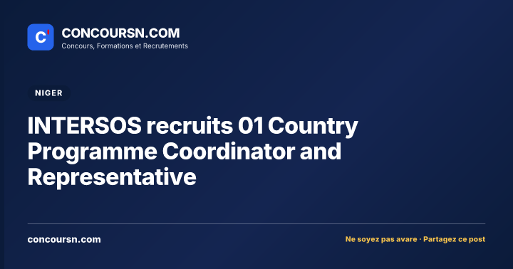 Illustration de l’article : INTERSOS recruits 01 Country Programme Coordinator and Representative