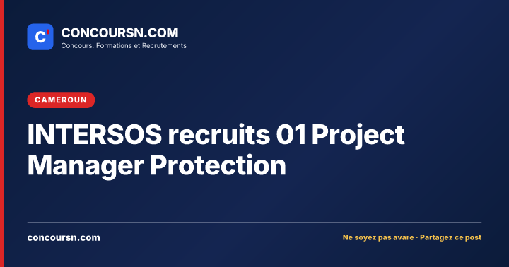 INTERSOS recruits 01 Project Manager Protection