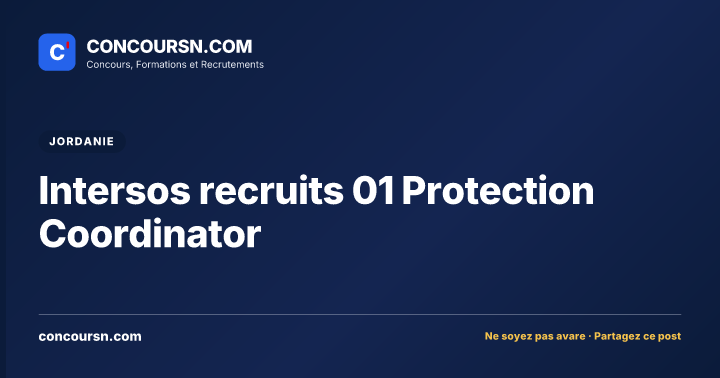 Illustration de l’article : Intersos recruits 01 Protection Coordinator