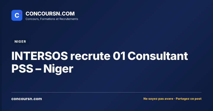 Illustration de l’article : INTERSOS recrute 01 Consultant PSS – Niger