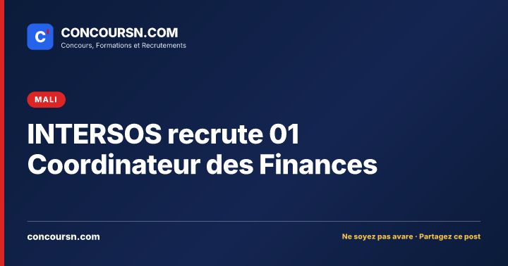Illustration de l’article : INTERSOS recrute 01 Coordinateur des Finances