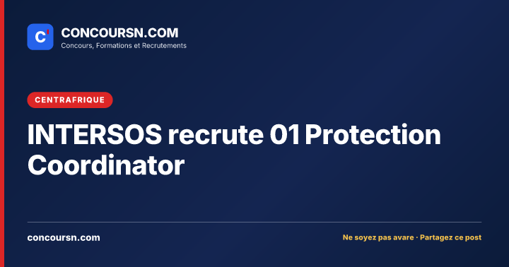 Illustration de l’article : INTERSOS recrute 01 Protection Coordinator