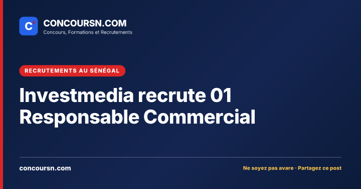 Illustration de l’article : Investmedia recrute 01 Responsable Commercial