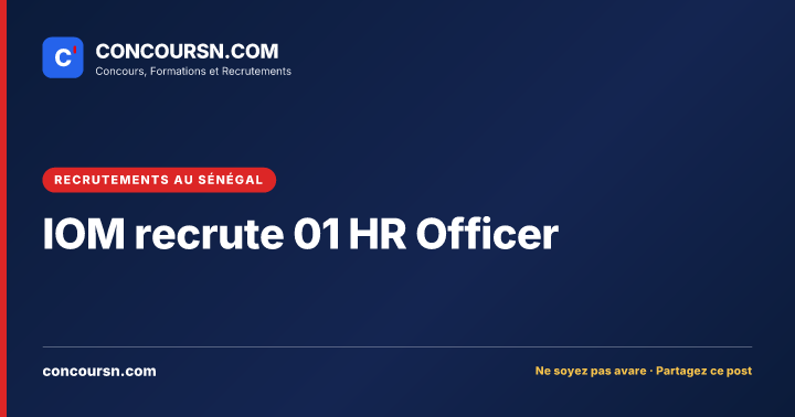 Illustration de l’article : IOM recrute 01 HR Officer