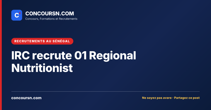 Illustration de l’article : IRC recrute 01 Regional Nutritionist