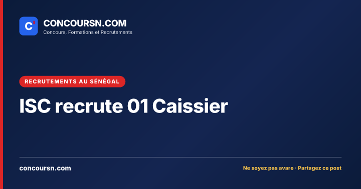 Illustration de l’article : ISC recrute 01 Caissier