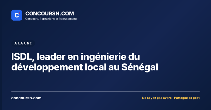 Illustration de l’article : ISDL, leader en ingénierie du développement local au Sénégal