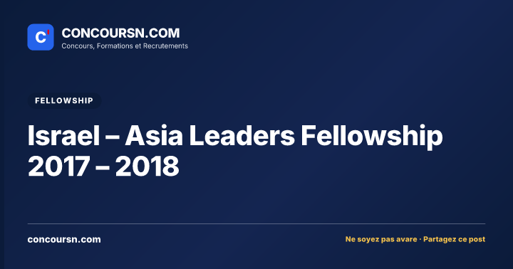 Illustration de l’article : Israel – Asia Leaders Fellowship 2017 – 2018
