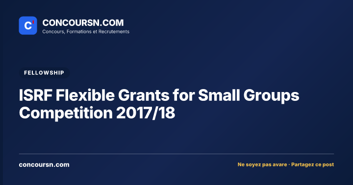 Illustration de l’article : ISRF Flexible Grants for Small Groups Competition 2017/18