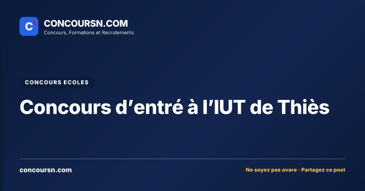Illustration de l’article : Concours d’entré à l’IUT de Thiès