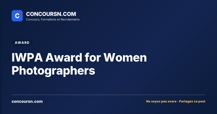 Illustration de l’article : IWPA Award for Women Photographers