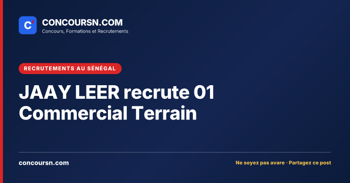 Illustration de l’article : JAAY LEER recrute 01 Commercial Terrain