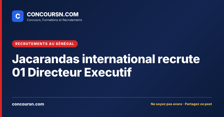 Illustration de l’article : Jacarandas international recrute 01 Directeur Executif