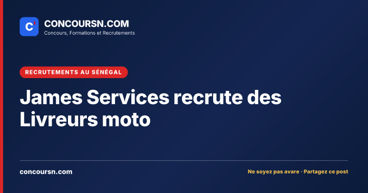 Illustration de l’article : James Services recrute des Livreurs moto