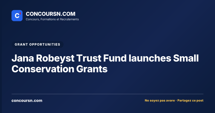 Illustration de l’article : Jana Robeyst Trust Fund launches Small Conservation Grants