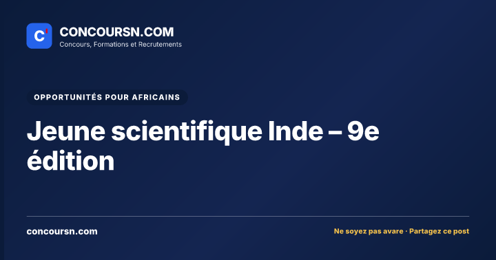 Illustration de l’article : Jeune scientifique Inde – 9e édition