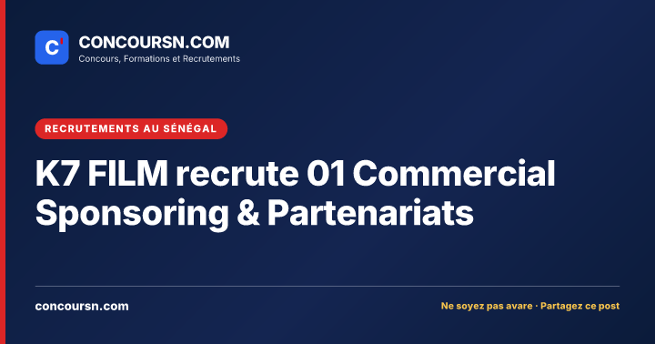 Illustration de l’article : K7 FILM recrute 01 Commercial Sponsoring & Partenariats