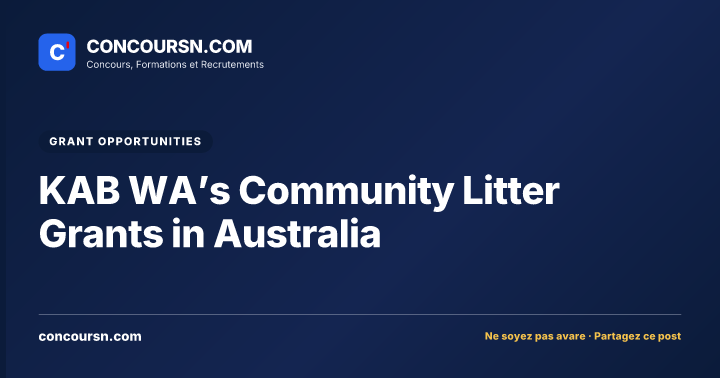 Illustration de l’article : KAB WA’s Community Litter Grants in Australia