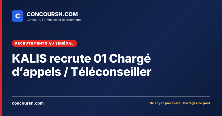 Illustration de l’article : KALIS recrute 01 Chargé d’appels / Téléconseiller