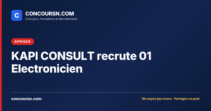 Illustration de l’article : KAPI CONSULT recrute 01 Electronicien