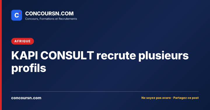 Illustration de l’article : KAPI CONSULT recrute plusieurs profils